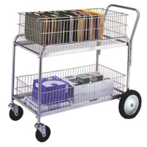 Wire Basket And Table Top Office Carts File Cabinet Truck Desk