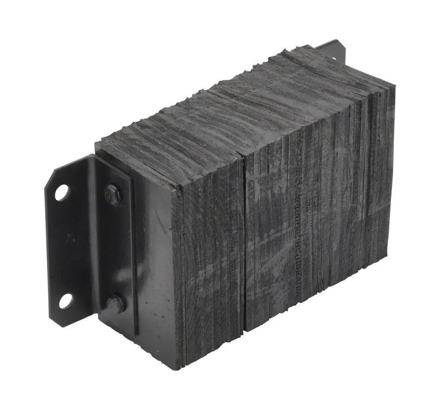 Laminated rubber dock bumper