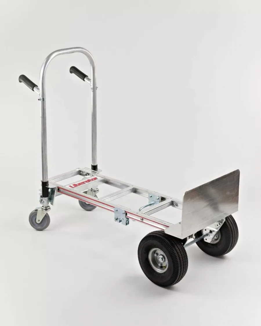 Liberator aluminum convertible hand truck in platform position
