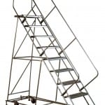 Rolling Steel Ladders with Safety Brakes