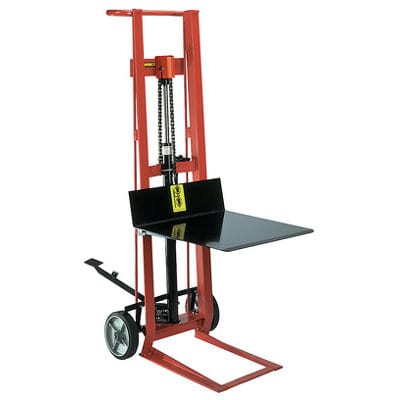 Two Wheeled Hydraulic Pedalift for Warehouse Material Handling